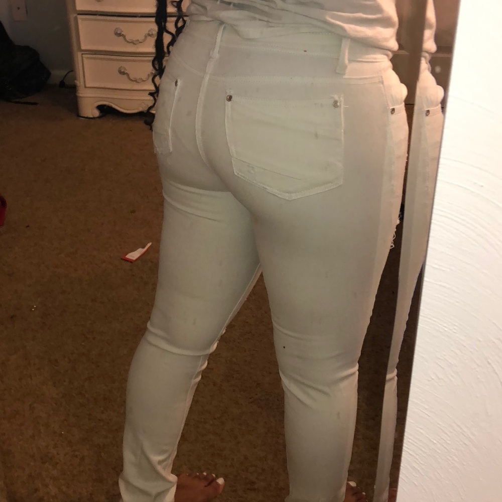White Ripped Jeans - Picture 3 of 3